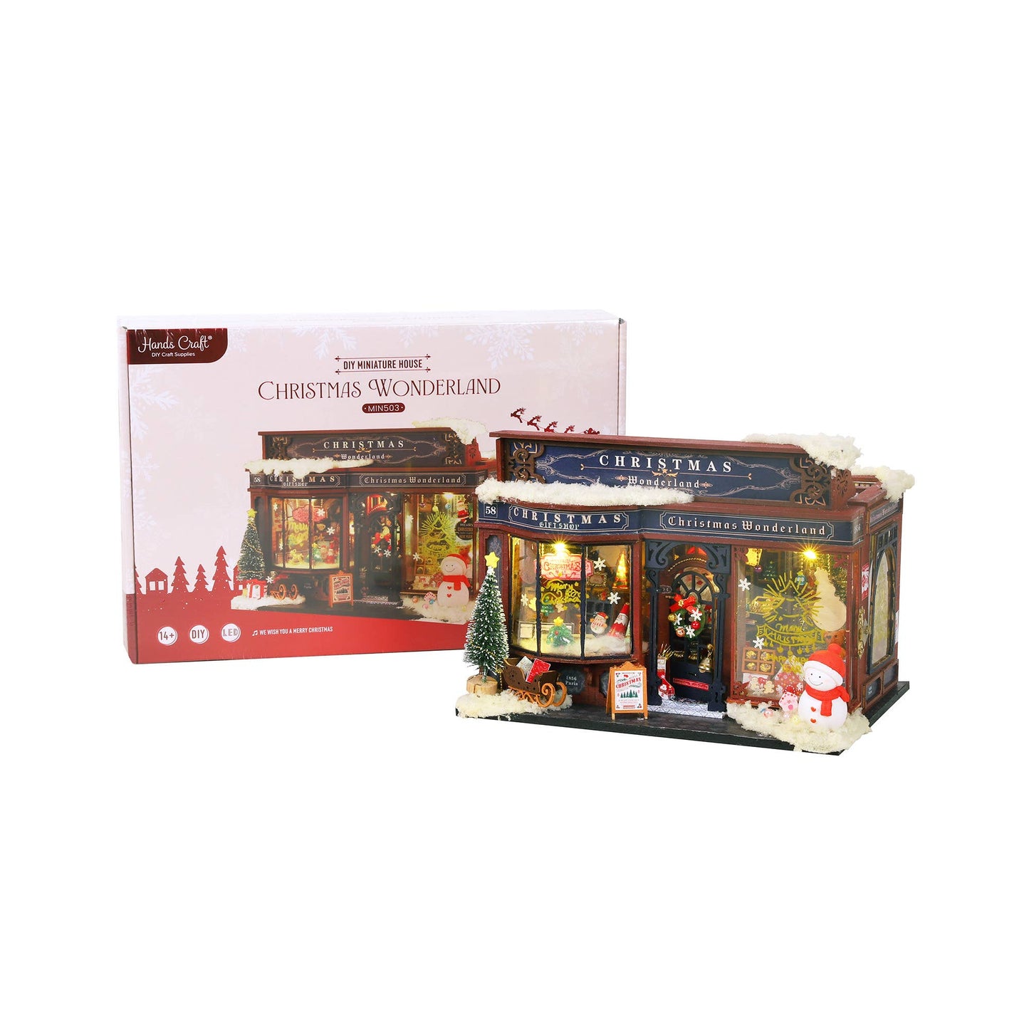 DIY Miniature House Kit: Christmas Wonderland