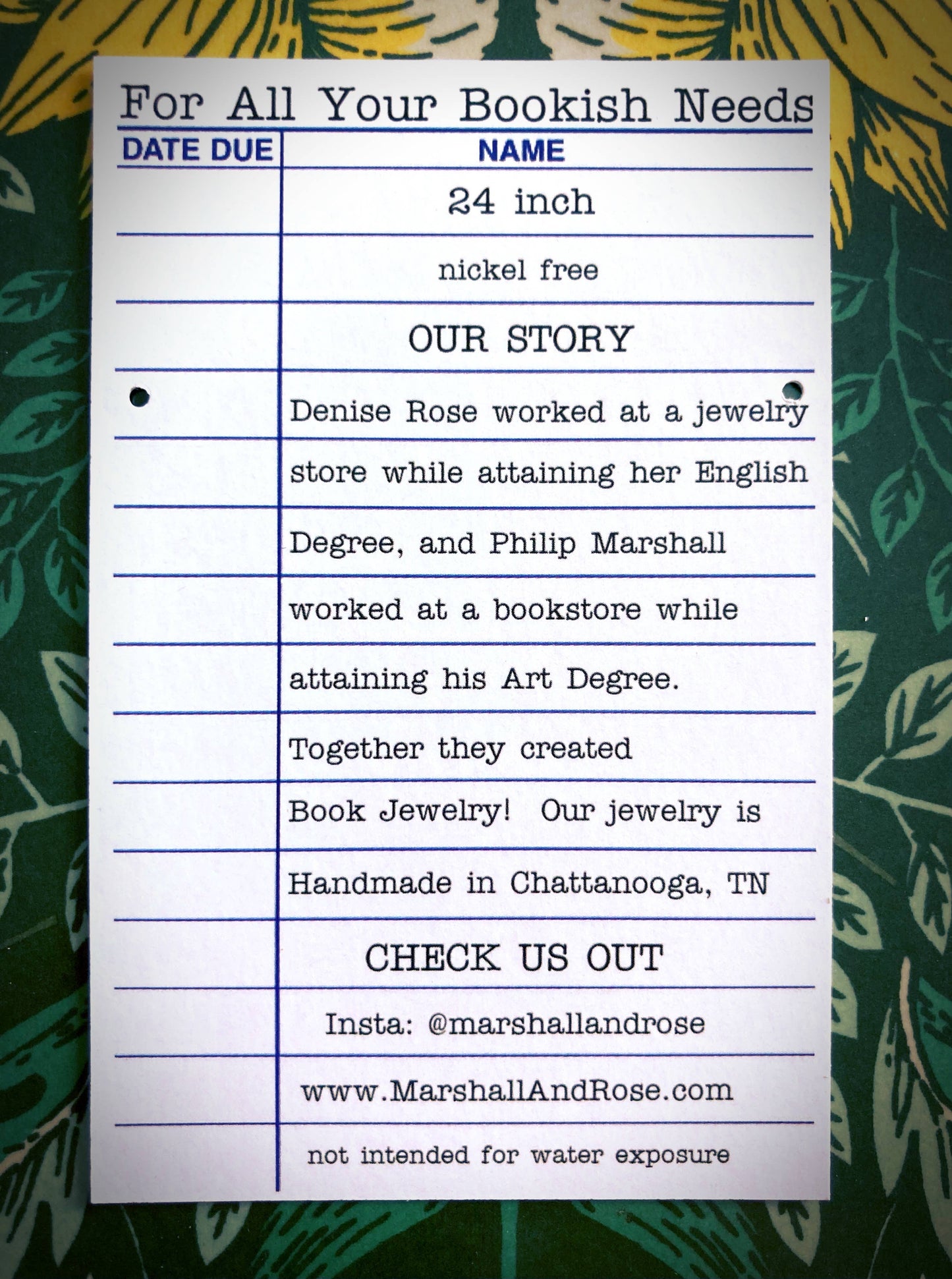 Book Locket Anne of Green Gables - Light Green Bouquet : Brass