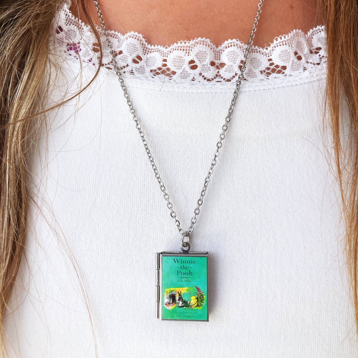 Book Locket Winnie-the-Pooh: Stainless Steel