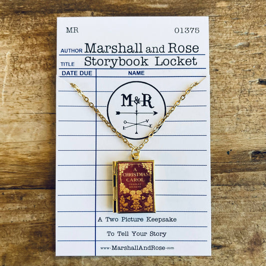 Book Locket A Christmas Carol: Brass