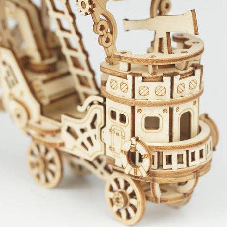 3D Laser Cut Wooden Puzzle: Airship