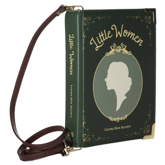 Little Women Green Book Crossbody Handbag: Small