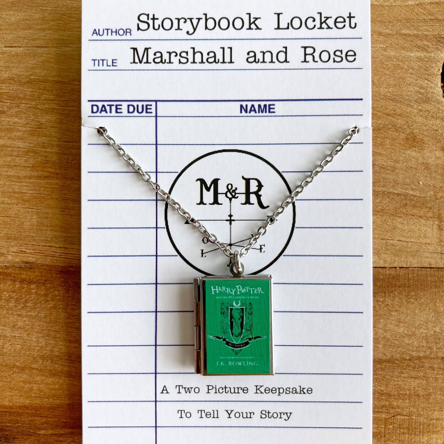 Book Locket Harry Potter - House Slytherin: Stainless Steel