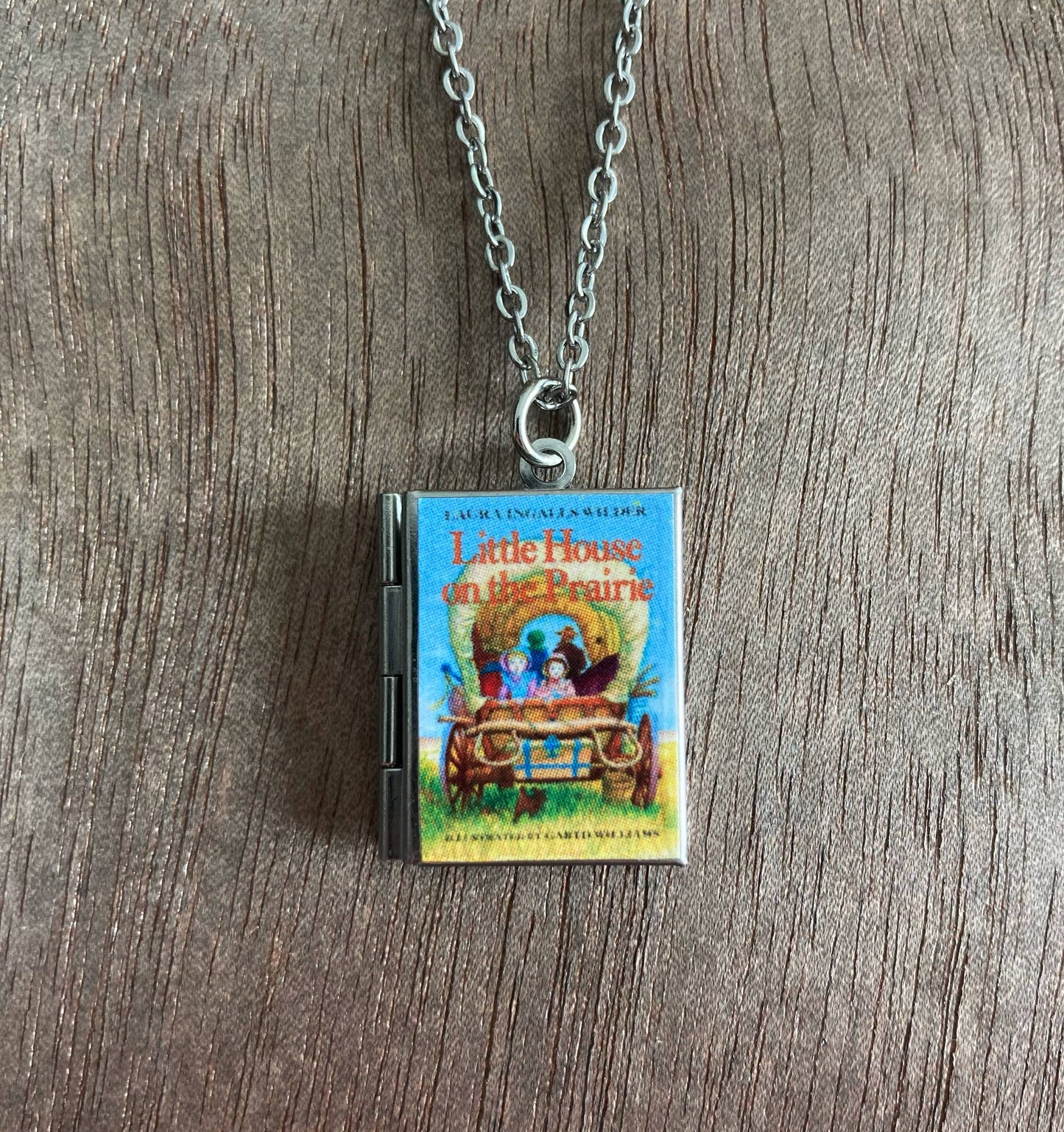 Book Locket Little House on the Prairie: Stainless Steel