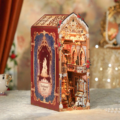 DIY Book Nook Kit: Enchanted Rose w/ Dust Cover