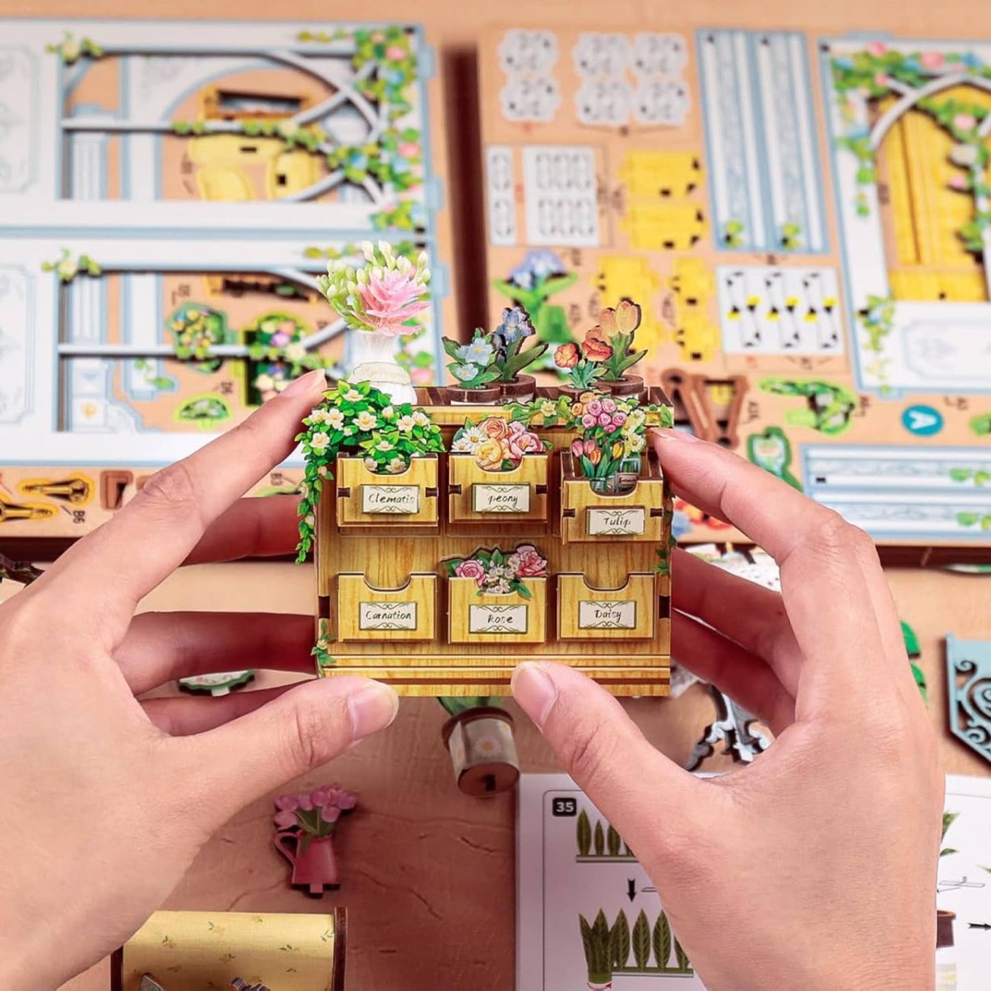 DIY Miniature House Kit: Windsor Flower House