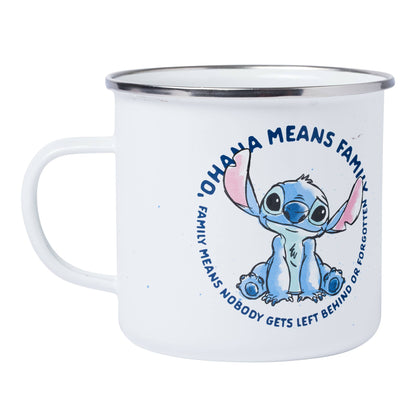 Lilo and Sitch Ohana Circle Text 21oz Enamel Camper Mug