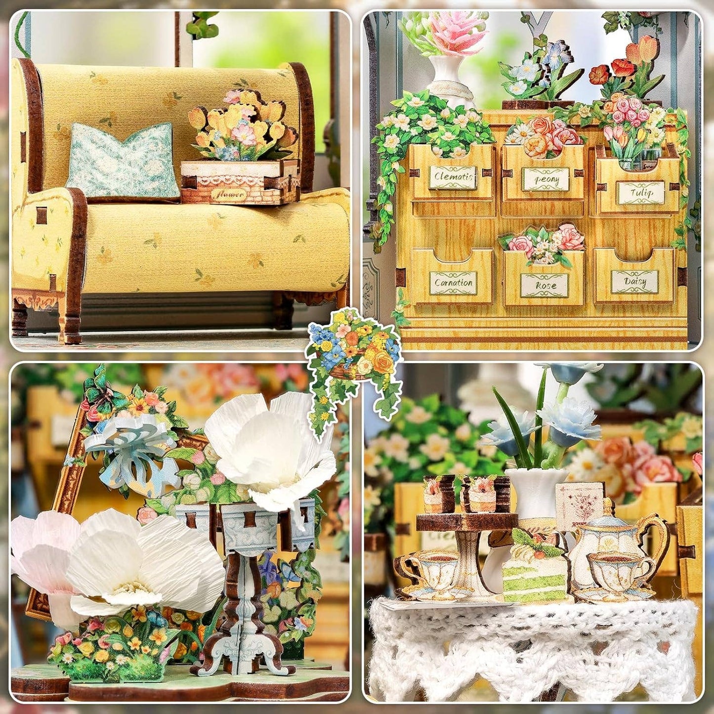 DIY Miniature House Kit: Windsor Flower House