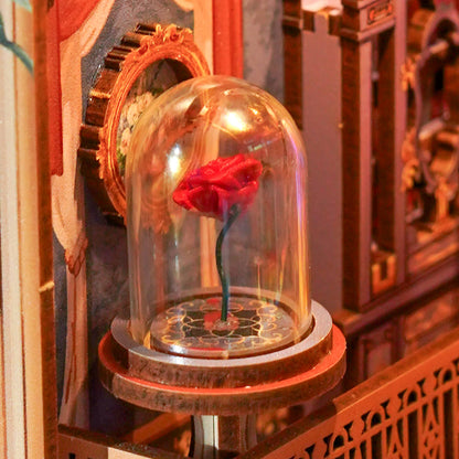 DIY Book Nook Kit: Enchanted Rose w/ Dust Cover