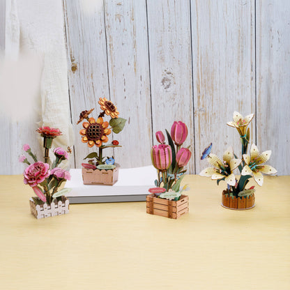 DIY Wooden Puzzle Kit - Lily Bloom Set