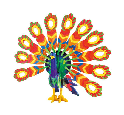 3D Wooden Puzzles (with paint) Kits: Peacock