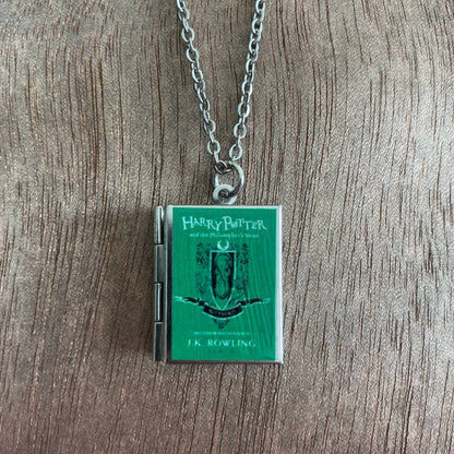 Book Locket Harry Potter - House Slytherin: Stainless Steel