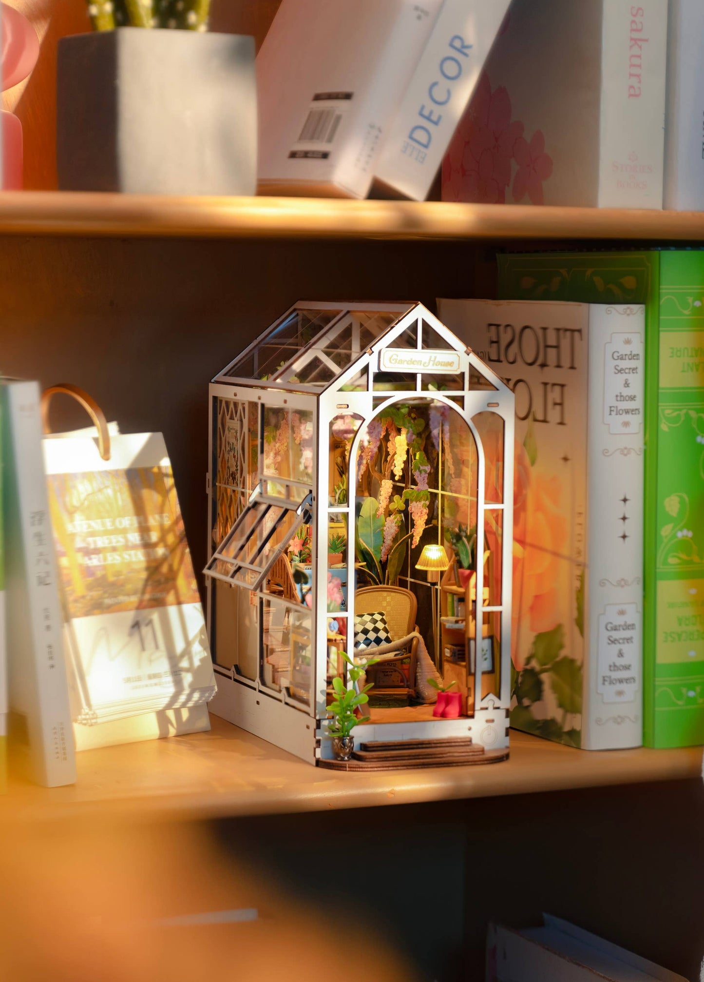 DIY Miniature House Book Nook Kit: Garden House