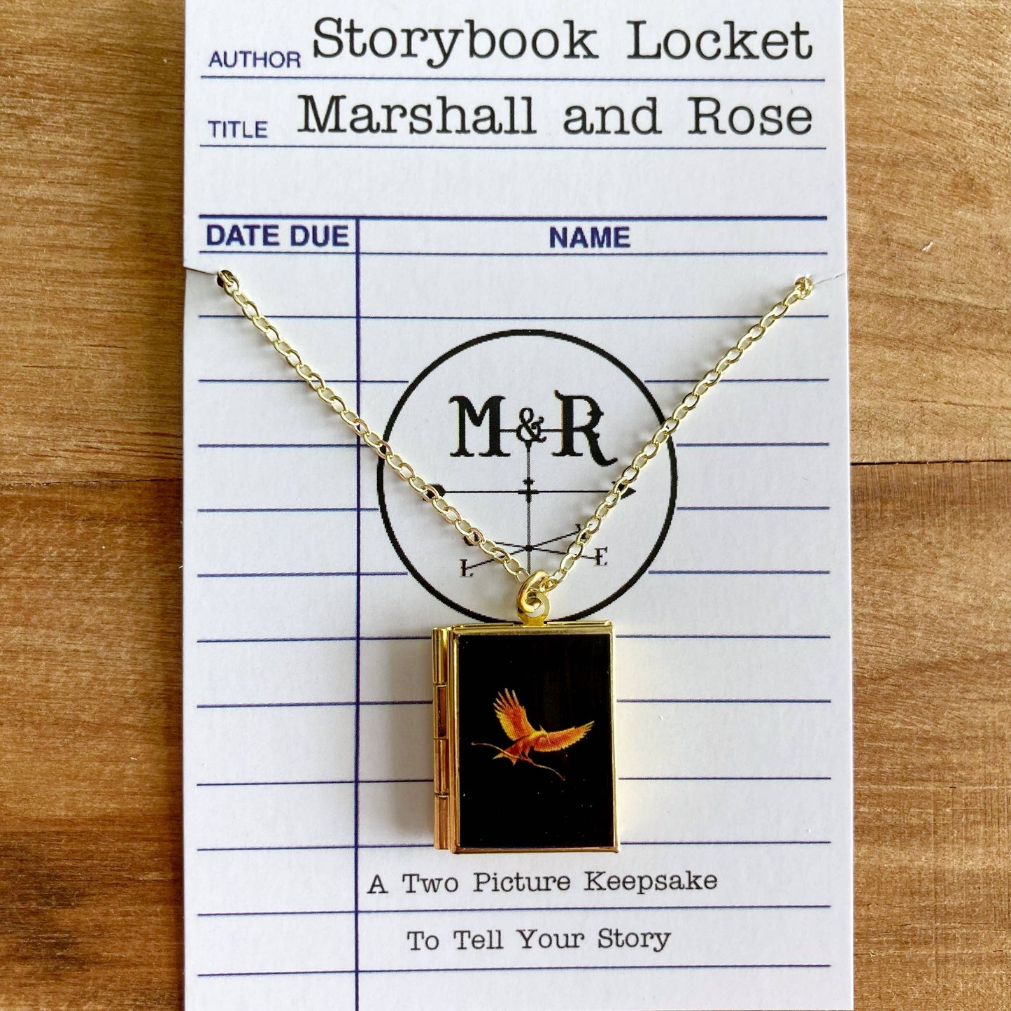 Book Locket Hunger Games : Brass